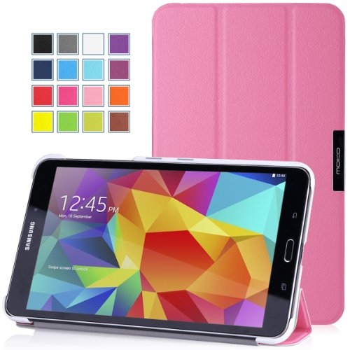 MoKo Samsung Galaxy Tab 4 8.0 Case - Ultra Slim Lightweight Smart-shell Stand Cover Case for Samsung Galaxy Tab 4 8.0 Inch Tablet, PINK (With Smart Cover Auto Wake / Sleep. WILL NOT Fit Samsung Galaxy Tab 3 8.0)