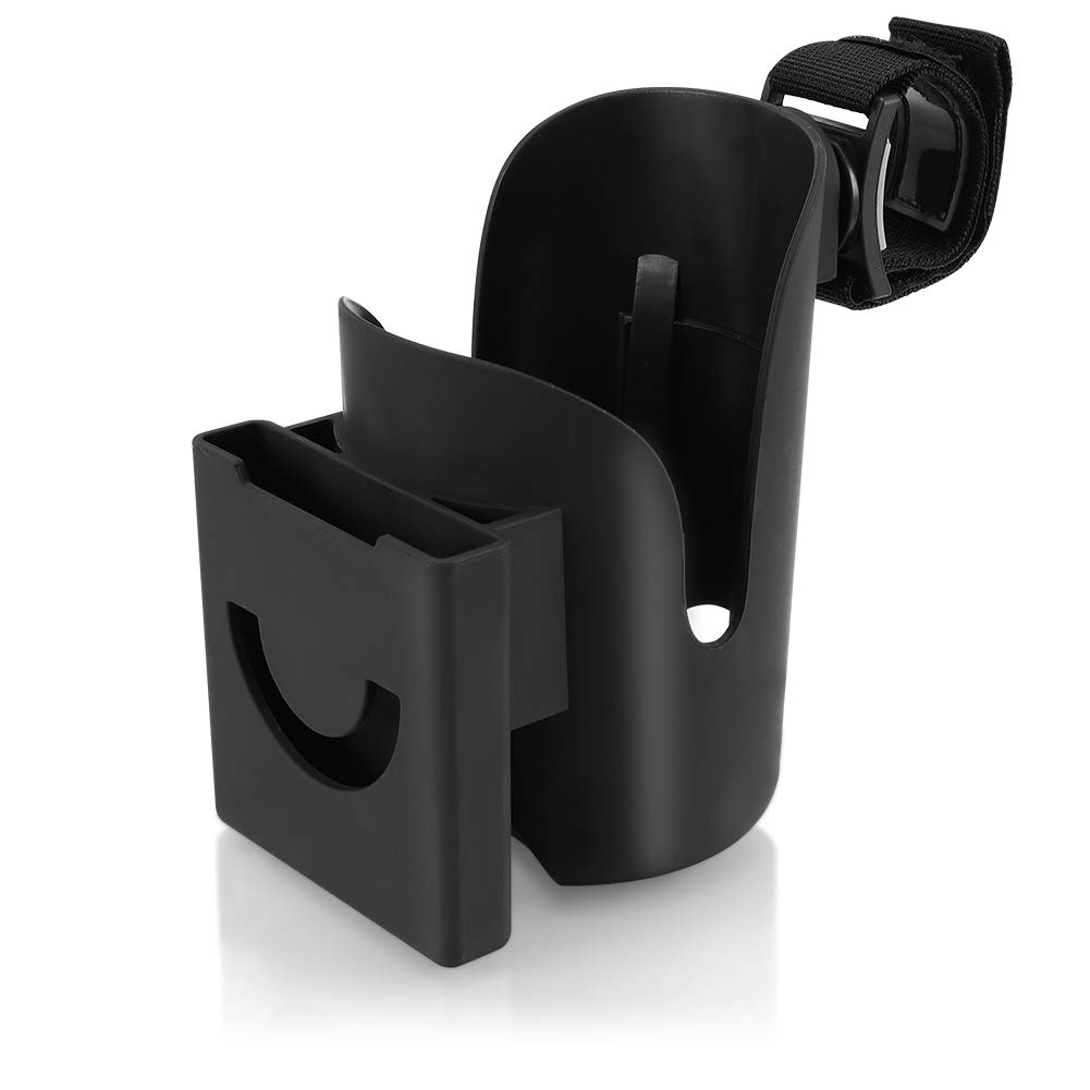 Accmor Stroller Cup Holder with Phone Holder, Bike Cup Holder, 2-in-1 Bottle Holder for Stroller, Bicycle, Wheelchair, Walker