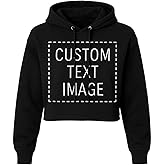 Customized Bella Canvas Women's Cropped Fleece Hoodie Add Text Personalized Hoodie Cropped