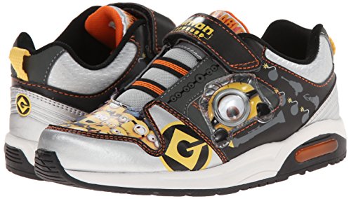 Despicable Me Googly-Eye Athletic Shoe Sneaker, Silver, 1 Child US Little Kid