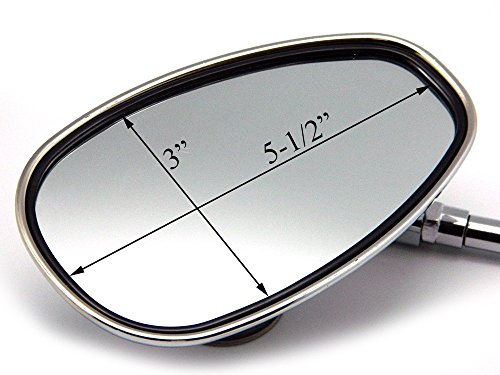 MOTORCYCLE CHROME CUSTOM REARVIEW SIDE MIRRORS 10MM ADAPTER MOUNT FOR KAWASAKI VULCAN VN BN EN ZN 400 500 550 600 650 750 800 1000 1300 1400 1600 VOYAGER CRUISER