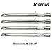 Hisencn Gas Grill Pipe Burners Tube, Heat Plate Tent Shield, Crossover Carry Over Tube Replacement Kits for Stok SGP4330SB SGP4331 SGP4130N, Stok Quattro 4 Burner Grills