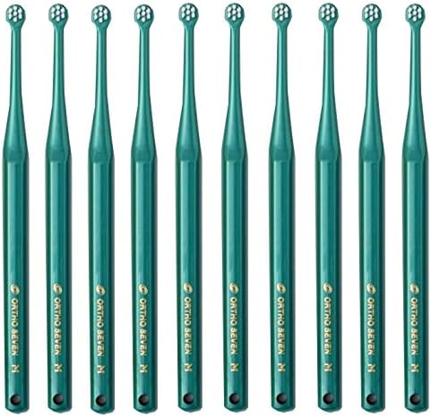 オーラルケア オーソテン(Ortho10) 矯正中歯ブラシ 10本(パールグリーン)