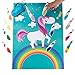 MISS FANTASY Pin The Tail Party Games - 24 Reusable Horns - Unicorn Party Supplies, 21'' X 28'' Pin The Tail On The Unicorn Birthday Gift, Pin The Horn On The Unicorn Kids Birthday Party Game