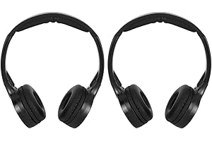 Moofey 2 PCS DVD Player Accessories, TV Headphones Wireless, Channel Cordless Headphones, Infrared IR Stereo Audio Earphone f