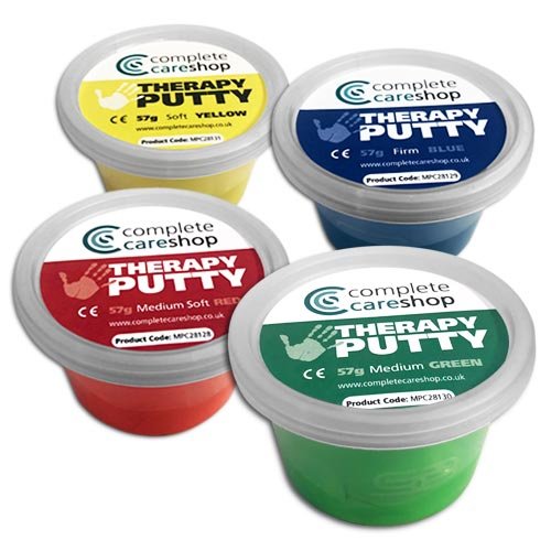 Complete Care Shop Coloured Resistant Therapy Putty Set of 4 x 57