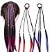 YuYe Ponytail Holder Ring Pigtails Braids Hair Extensions Girls Women Wig Accessories – Purplethumb 2