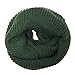 Wrapables Winter Warm Knitted Infinity Scarf and Beanie Hat Set, Hunter Green