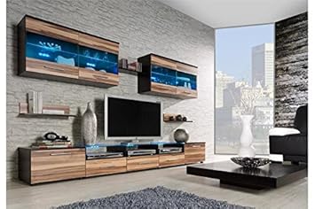 Ensemble Meubles Tv Design Cimi 1 Wengé Et Bois Amazonfr
