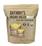 Anthony's Organic Hulled Millet, 3lbs, Gluten Free, Raw & Grown in USA