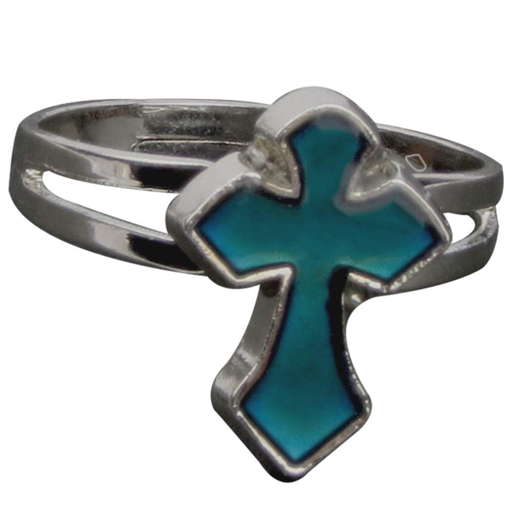 Jude Jewelers Adjustable Color Changing Mood Ring Inspirational Mystique Marble, Metal
