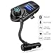 FM Transmitter , Parihy Wireless In-Car Bluetooth Car Kit Adapter W 1.44 Inch Display, USB Charger, Hands Free Calling, TF/SD Card Mp3 Player for iPhone, Samsung, iPad, Any Bluetooth Devices (T10)
