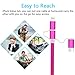 2Pack Miger® 3 Feet(1 Meter) Retractable Charge and Sync 3-in-1 Cable with Lightning & Micro USB Connectors for iPhone, iPad, iPod Touch /5 Nano 7 on iOS9, Samsung/HTC & More (Hot Pink)