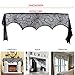 heytech Marry Acting 18 x 96 inch Cobweb Fireplace Scarf Mysterious Lace Spiderweb Mantle Lace Fireplace Scarf Festive Supplies for Halloween Christmas Party Door Window Decoration Black