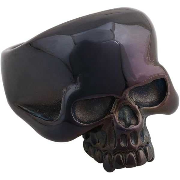 Vnox Gothic Signet Rings For Men, Punk Black Stone Pinky Ring,Gold Color Stainless Steel Chunky Boys Teens Fraternal Jewelry Size 7 17271020