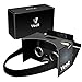 VeeR VR Cardboard 3D Virtual Reality Headsets for 360 Videos & Movies Compatible with Android, iOS & Windows Smartphones Within 3.5-6 inches (Black) - Inspired by Google Cardboard