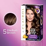 Clairol Age Defy Expert Collection, 5 Medium Brown, Permanent Hair Color, 1 Kit