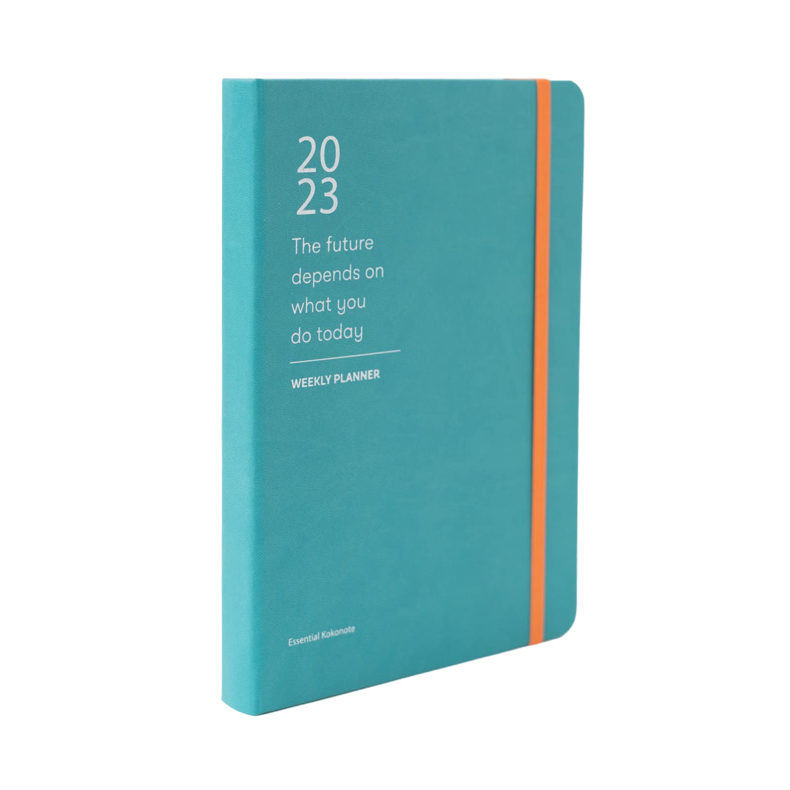 Kokonote Colour Fun Blue A5 2023 Week to View Diary, December 2022 - December 2023 with Stickers and Pocket, Cute Stationery — image 1