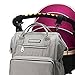 SoHo WideOpen Diaper Backpack Tote 5Pc, Light Gray