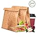 Tyvek Lunch Bag pack of 2, Eco Waterproof Reusable Lunch Box,Tyvek Leakproof Insulated Brown Paper Snack bags for work/school/picnic（6L）