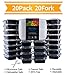 Mealcon Plastic Meal prep containers 3 Compartment, Black