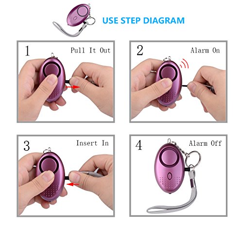 Safesound-Personal-Alarm-Keychain-Hitcoo-130dB-Loud-Personal-Security-alarm-with-LED-Flashlightself-Defense-Emergency-Personal-Safety-Alarms-for-Women-ElderlyKids-Girls-Runners2-Pack