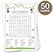 Baby Shower Games for Boy or Girl - Set of 5 Activities for 50 Guests - Pack of 250 Cards - Baby Shower Supplies - Safari Jungle Zoo Animals