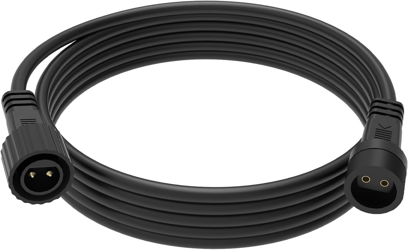 Extension Cord for String Lights, 9.8ft 22AWG Waterproof Flexible Extension Cable for Christmas String Lights, Inflatables, Net Lights, Curtain Lights Outdoor Indoor
