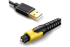 Tackston USB to Optical Audio Adapter, One Way Audio Converter Audio Signal from USB to SPDIF ONLY, External Sound Card Optical Output Stereo Channel Compatible with Windows Mac Laptop PC, Not for TV