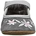 Robeez Girls' Mary Jane Soft Soles, Cool Water Grey 12-18 Months M US Infant