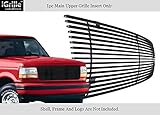 APS Fits 1992-1996 Ford Bronco/F-150/F-250/F-350 Stainless Black Billet Grille Grill #F85007J