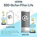 Waterdrop 320-Gallon Long-Lasting Water Faucet Filtration System with Ultra Adsorptive Material, Faucet Water Filter, Tap Water Filter, 93% Chlorine Removal - Fits Standard Faucets (1 Filter Included)