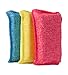 Miracle Microfiber scrubbing Sponges Non-Scratch Sponge Scrubber Heavy Duty Multi-Purpose Cleaning of Dishes, Kitchen, Baths, and Countertops, Machine Washable, 3 Pack, by Superio