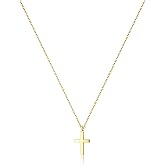 DEARMAY Gold Plated Cross Necklaces for Women, Dainty Gold Plated Cross Choker Necklace for Women Simple Small Pendant Neckalce Jewelry Gift