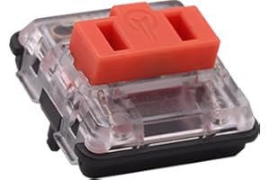 ARCTIC-FOX Kailh PG1350 Choc V1 25Pcs Linear Mechanical Keyboard Switches,Low Profile Switch,5-Pin Kailh Chocolate Gaming Keyboard Switch Compatible RGB/SMD/LED,Orange