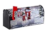 Evergreen Snow Family Nylon Magnetic Mailbox Cover for Standard Sized Mailboxes