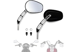 FOVPLUE Handlebar Mount Mirrors,Left & Right Side Rearview mirrors for 1982-2024 for CVO Dyna Electra Glide Road Glide Road K