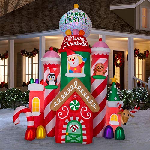 Holiday Living 10.5-ft x 10.27-ft Lighted Castle Christmas Inflatable