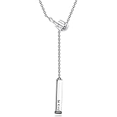 SDOPIR Be Kind of A Necklace Sterling Silver Square Tube Pendant with Hidden Message Strap Bar Y-Necklace Jewelry Gifts for Women (be kind of a necklace)