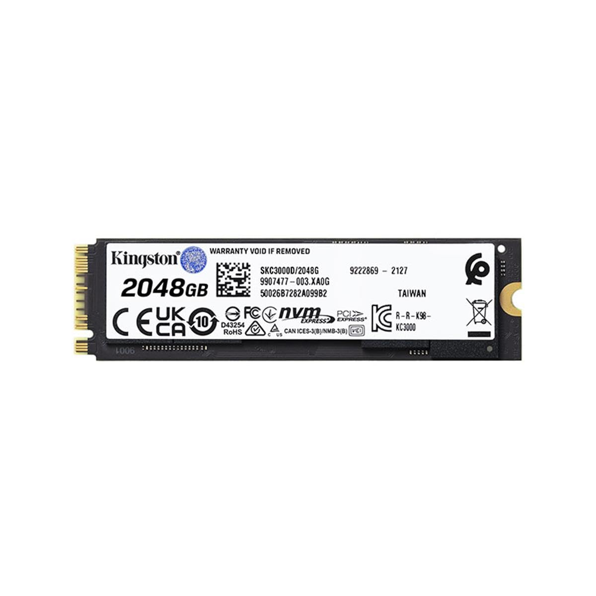 Kingston 2048G KC3000 PCIe 4.0 NVMe M.2 SSD