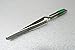 Cross Locking PVC Rubber Tip Tweezers Self Holding Non-Marring Short Bent 4-1/2