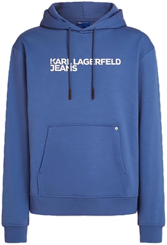 Herren Regular Logo Hoodie Verwaschenes Bundesblau L