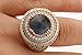 Turkish Handmade Jewelry Round Shape London Blue and Round Cut Topaz 925 Sterling Silver Ring Size Options