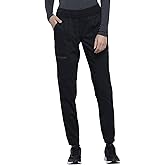 Cherokee Scrub Pants for Women Jogger Natural Rise Medical Uniform 5 Pocket Elastic Waist Ultra Soft 2-Way Stretch - WW011