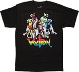 Voltron Five Cats Mens Black T-Shirt | M