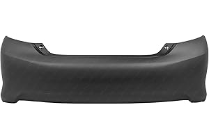 MBI AUTO - Primered, Rear Bumper Cover Replacement for 2012 2013 2014 Toyota Camry 12 13 14, TO1100296
