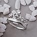 VIRGIN SHINE Gold Plated Cubic Zirconia Water Prints Couple Ring for Men