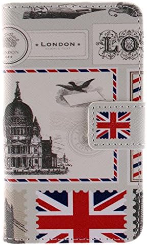 Xperia E1 Case ,Macoku [Art Design] Colorful Pattern Pu Leather Slim Magnetic Travel Cases Flip Wallet PU Leather [Stand Feature] Flip Protective Case Cover for Sony Xperia E1