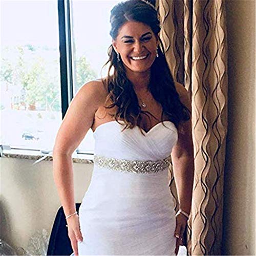 Sparkle Applique Handcrafted Sewn Rhinestone for Bridal Dresses Women Gown Evening Prom Clothes - Thumbnail 3