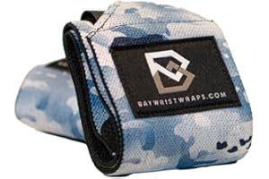 Bay Wrist Wraps Weightlifting Workout Wrist Brace - Adjustable, One Size Fits All - Comfort Wrist Wraps for Weightlifting with Thumb Loop, Lifting Wrist Straps